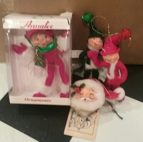 4 Annalee Xmas ornaments